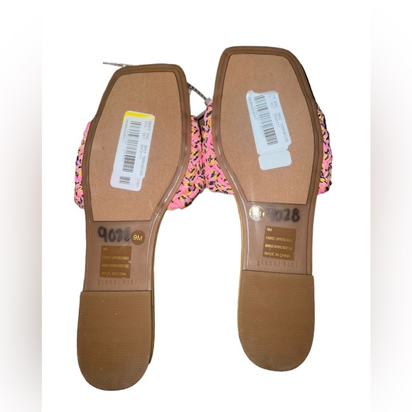 ✅Send me an offer! Gianni Bini Bradyn Woven Band Square Toe Sandals NEW - Picture 4 of 4